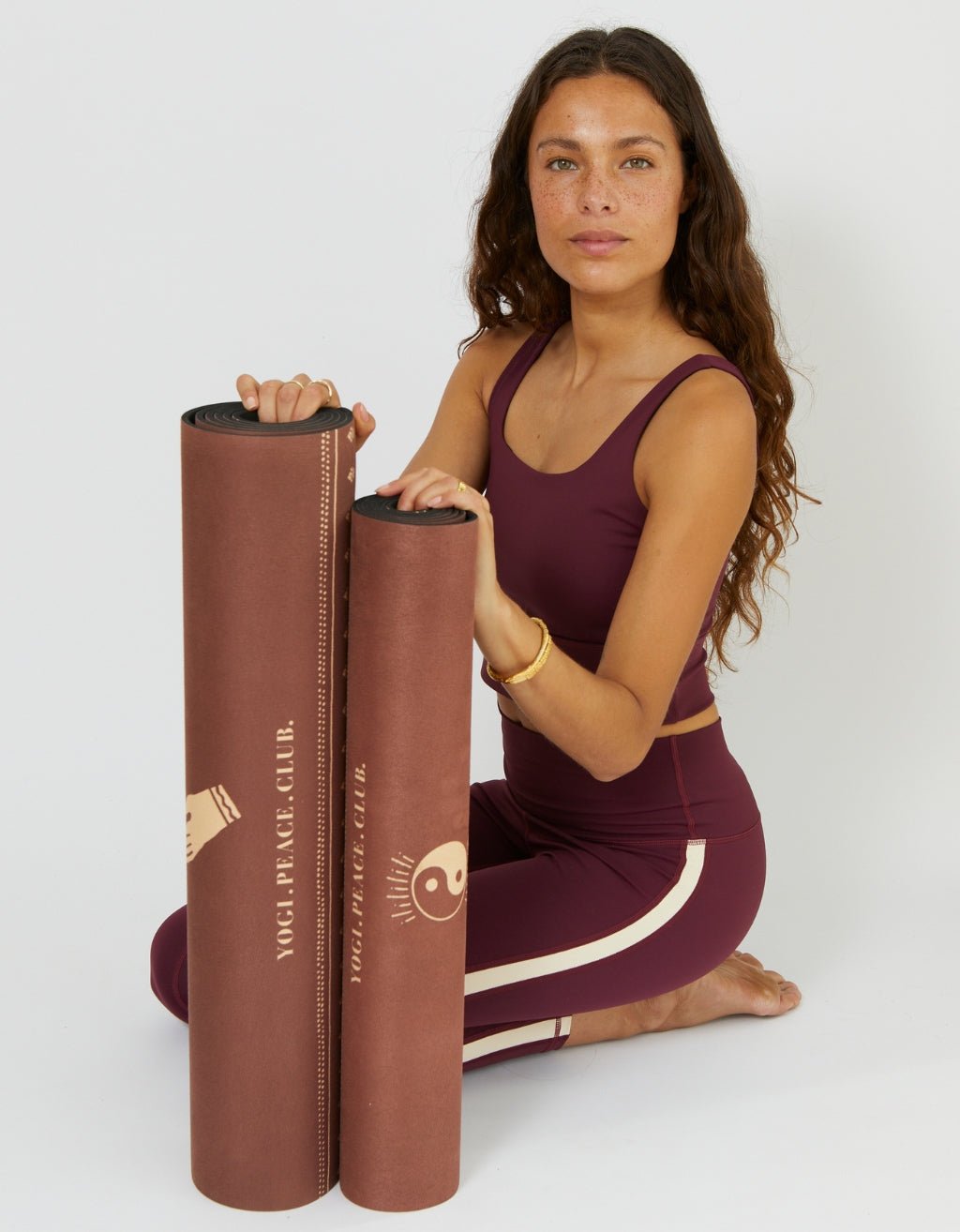 6 mm XL Eco Ceremony Cinnamon Yoga Mat + Strap - Yogi Peace Club - YOGA MAT