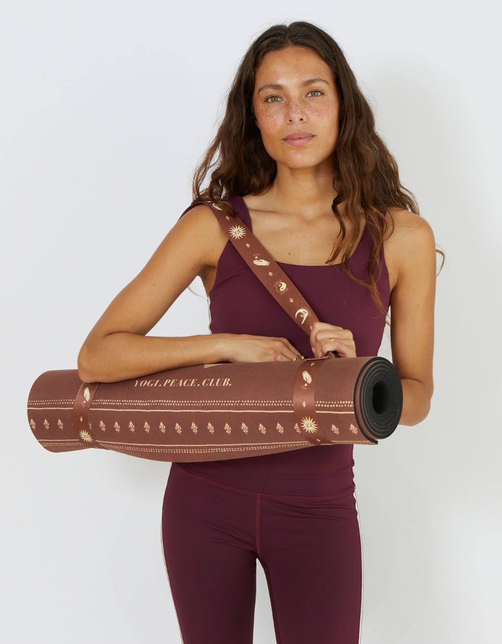 6 mm XL Eco Ceremony Cinnamon Yoga Mat + Strap - Yogi Peace Club - YOGA MAT