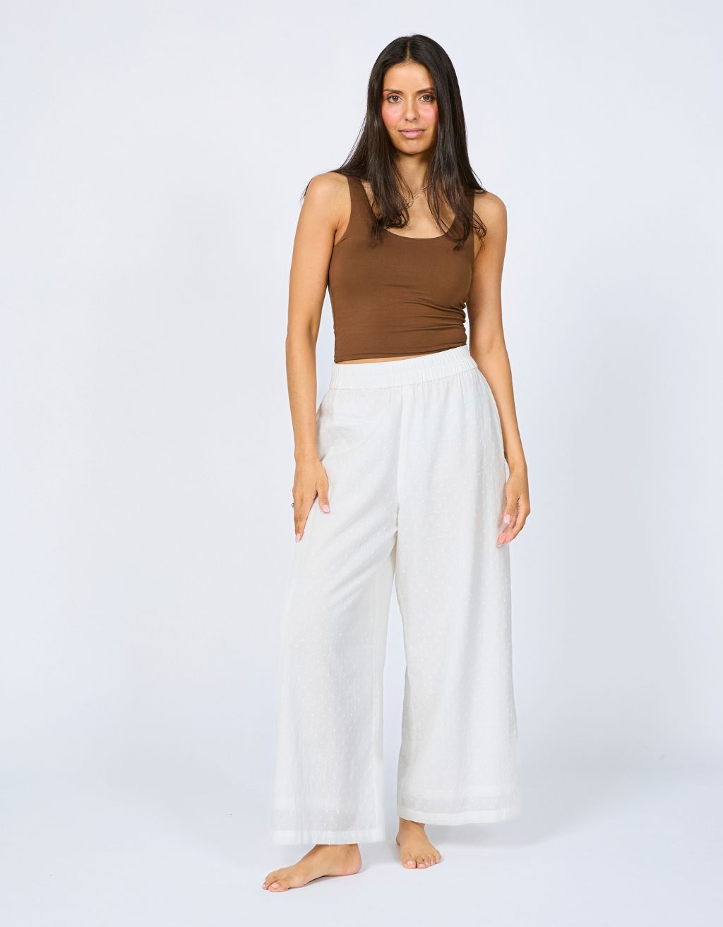 Cotton Yoga Pants - Coconut