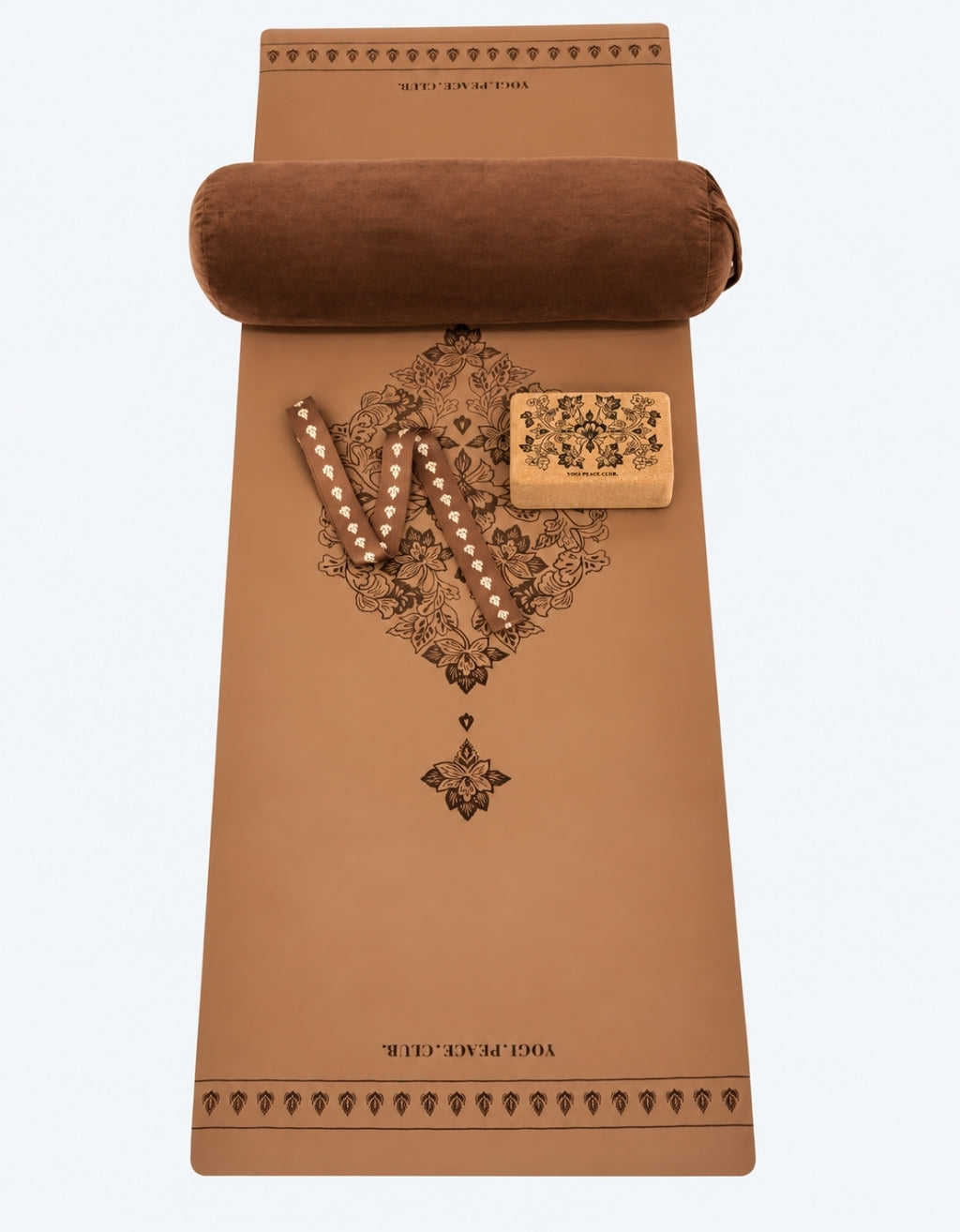 Deluxe 5 mm Velvet Yoga Bundle - Chai