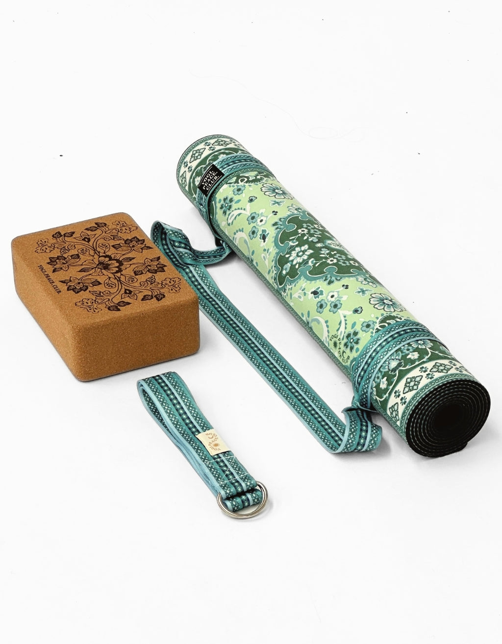 Printed Yoga Mat Bundle - Mint Tea Printed 4mm