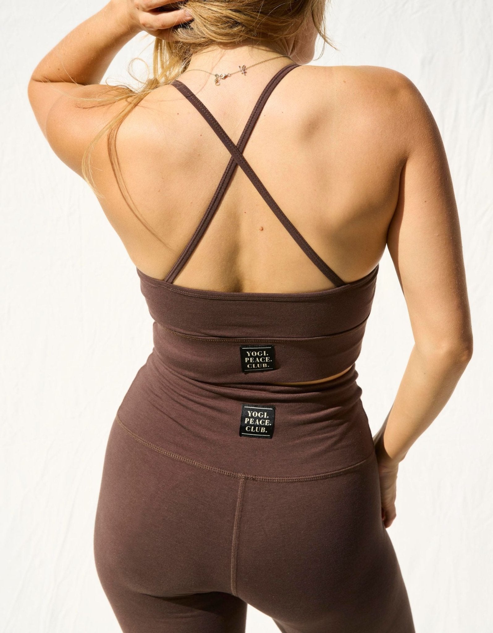 Bamboo Cotton Crop - Carob - Yogi Peace Club - YOGA BRA