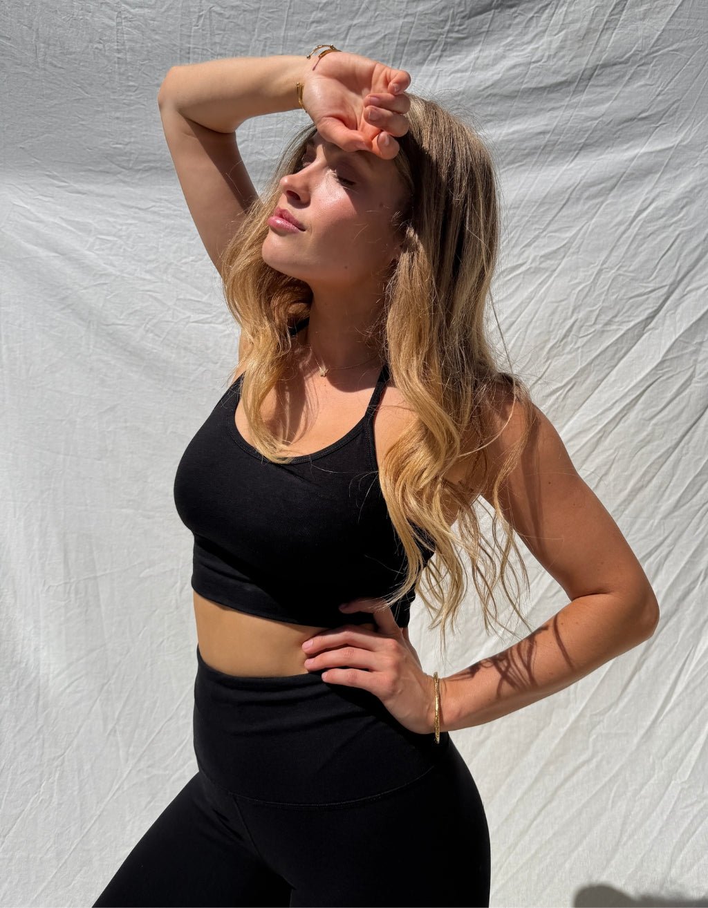 Bamboo Cotton Yoga Bra - Black - Yogi Peace Club - YOGA BRA