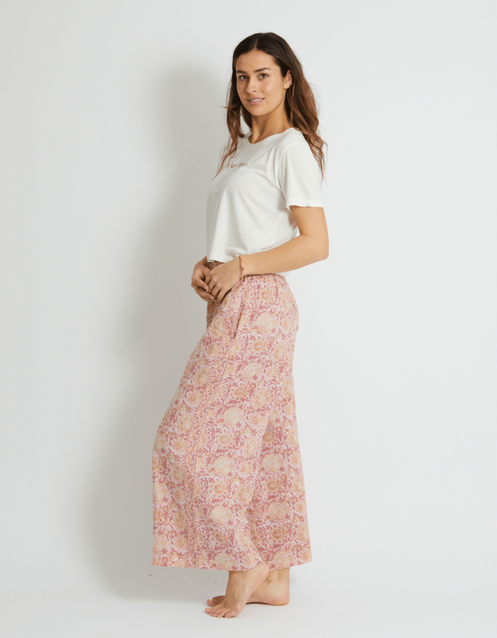 Be Kind Do Yoga Crop Tee - Cream - Yogi Peace Club - Yoga Top