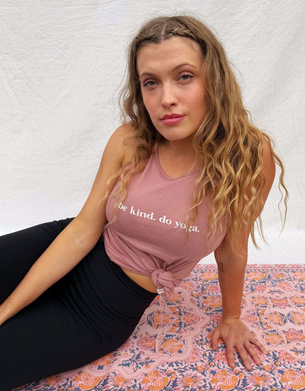 Be Kind Do Yoga Singlet - Clay - Yogi Peace Club - Yoga Top
