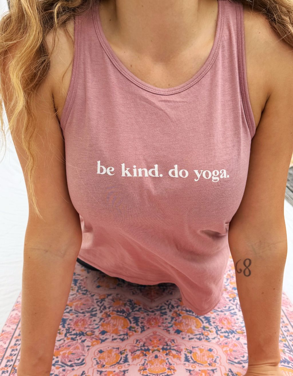 Be Kind Do Yoga Singlet - Clay - Yogi Peace Club - Yoga Top