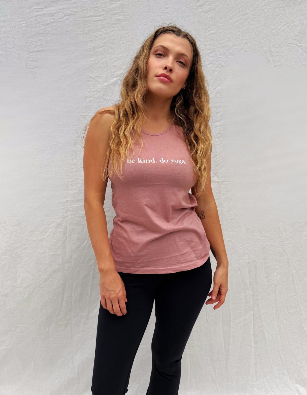 Be Kind Do Yoga Singlet - Clay - Yogi Peace Club - Yoga Top