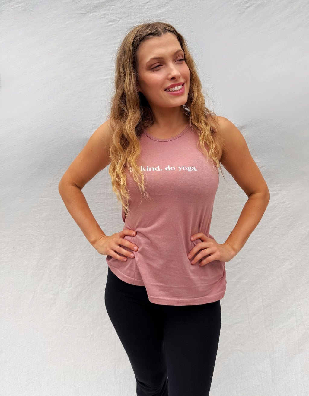 Be Kind Do Yoga Singlet - Clay - Yogi Peace Club - Yoga Top