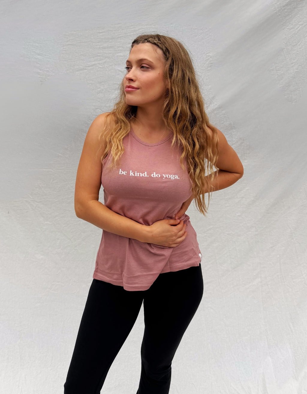 Be Kind Do Yoga Singlet - Clay - Yogi Peace Club - Yoga Top