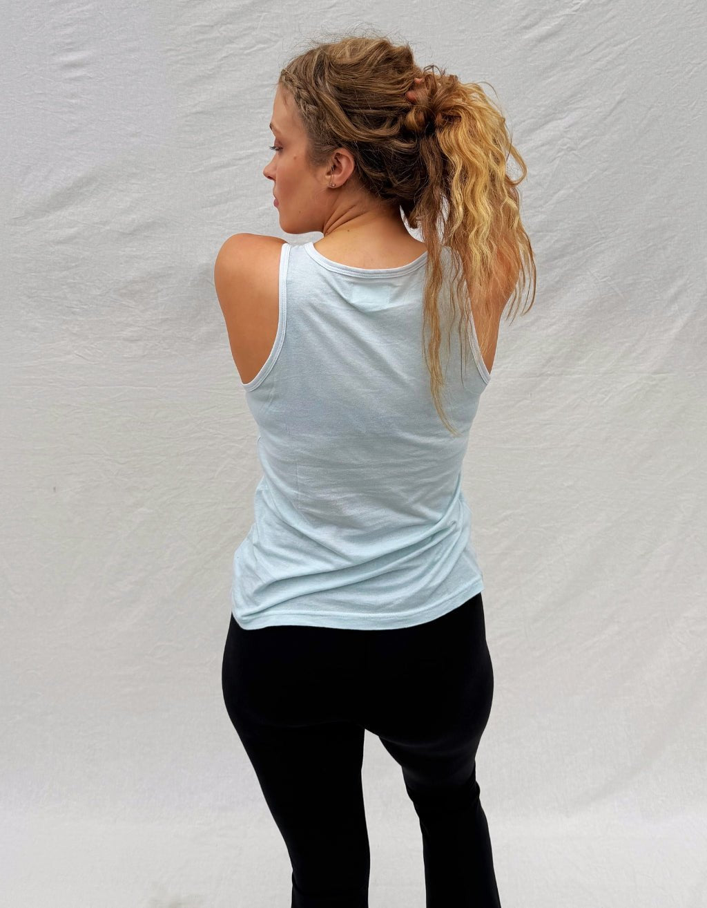 Be Kind Do Yoga Singlet - Cloud - Yogi Peace Club - Yoga Top