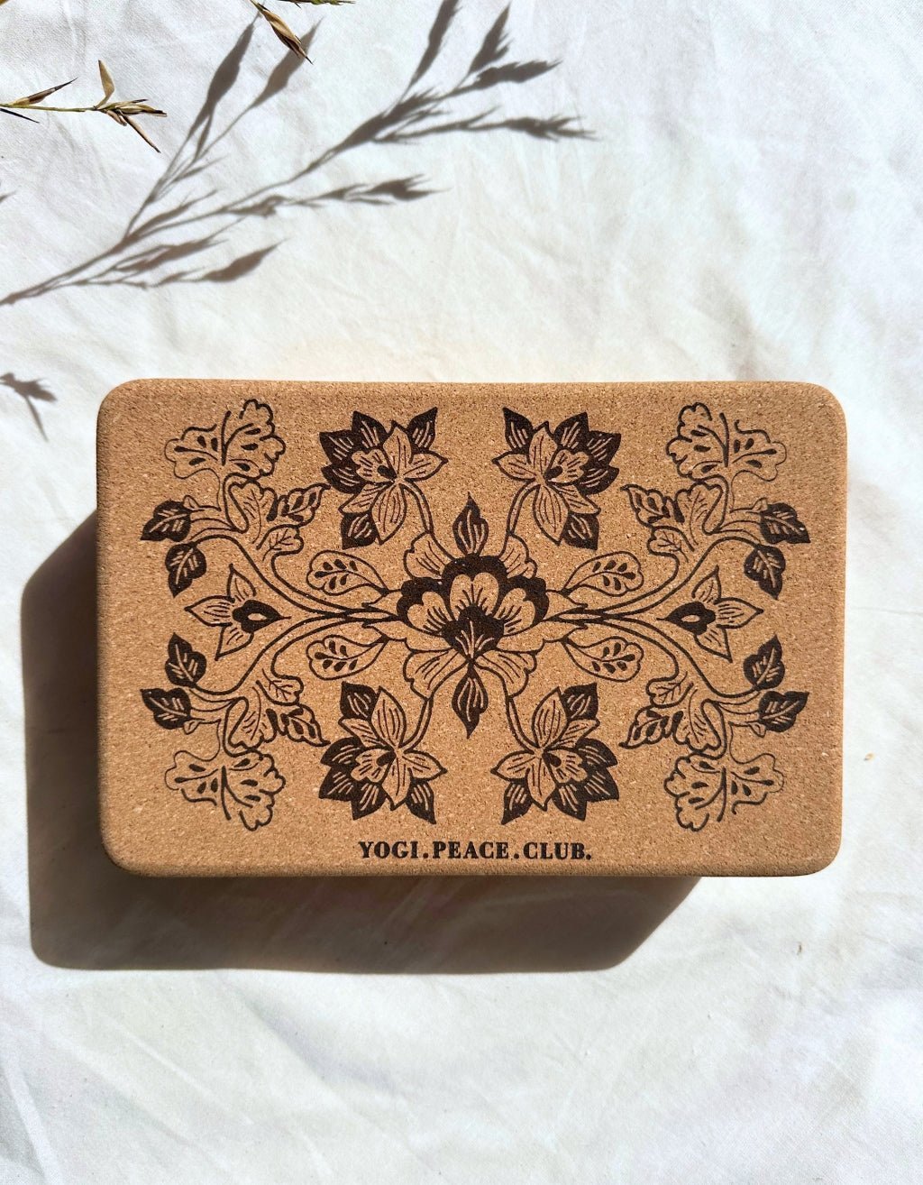 Cork Yoga Block - Lotus - Yogi Peace Club - YOGA ACCESSORIES
