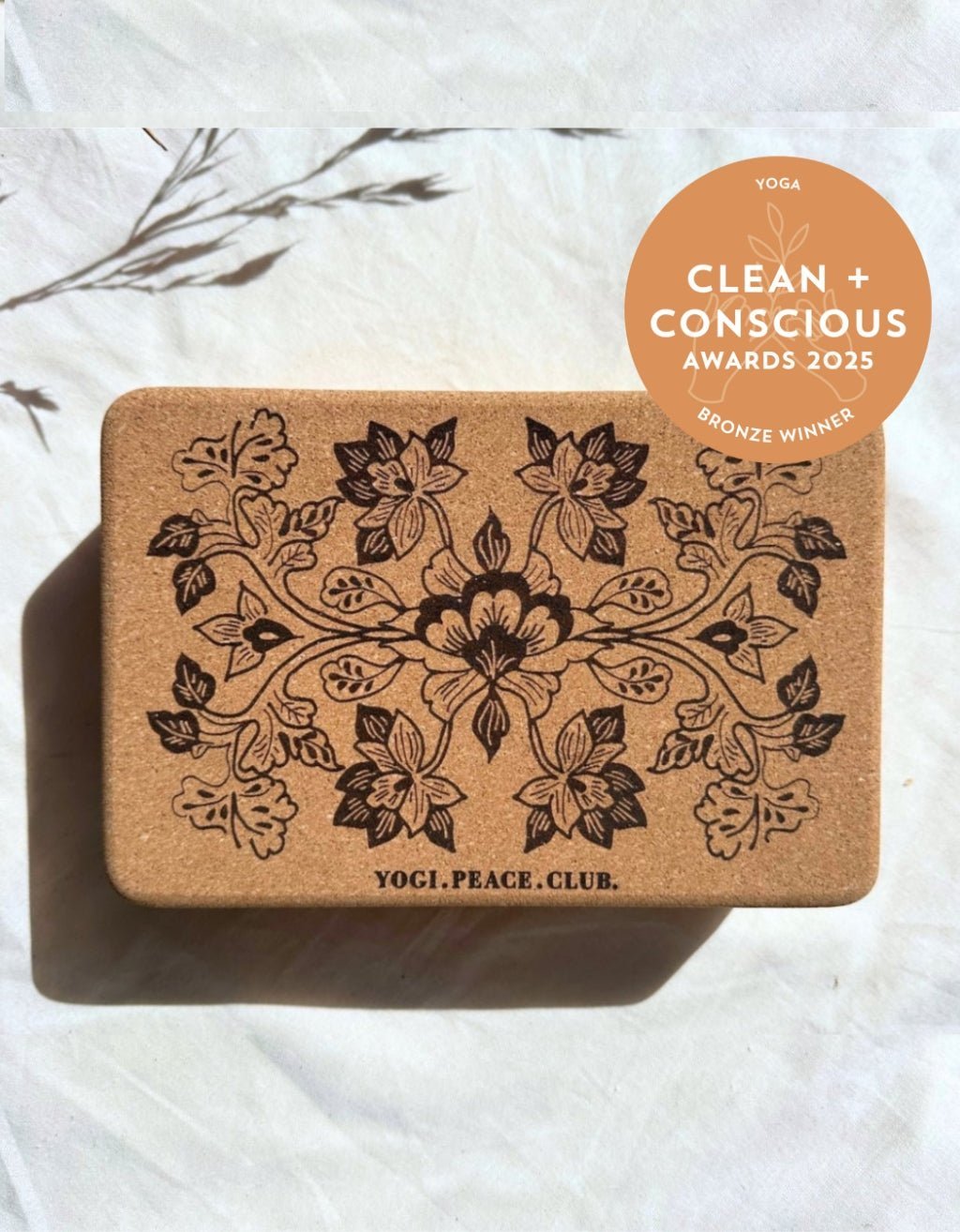 Cork Yoga Block - Lotus - Yogi Peace Club - YOGA ACCESSORIES