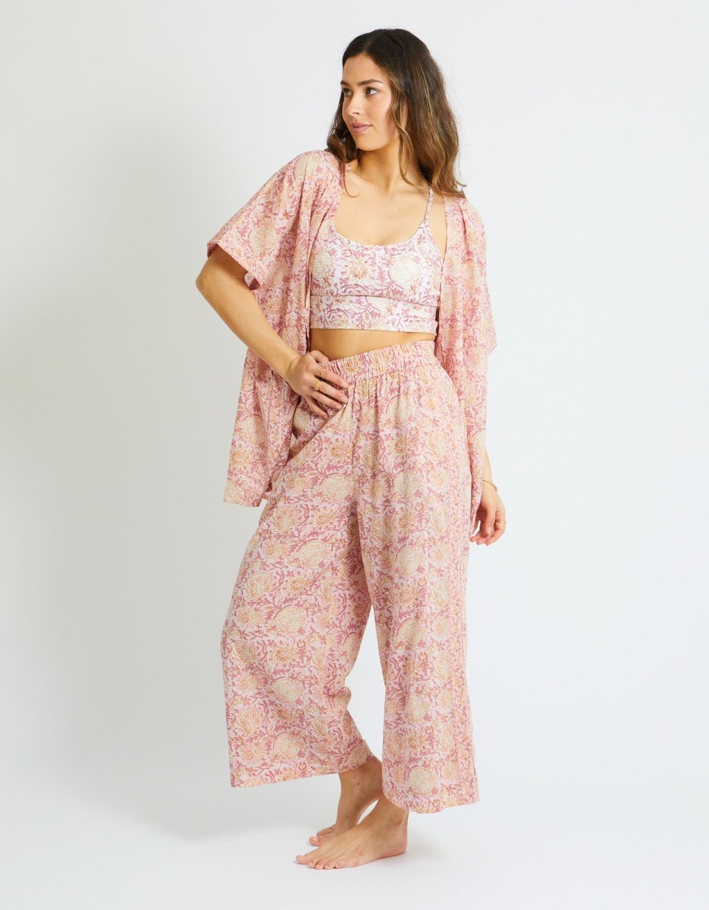 Cotton Yoga Kimono Primrose - COMING SOON - Yogi Peace Club - Yoga Clothing
