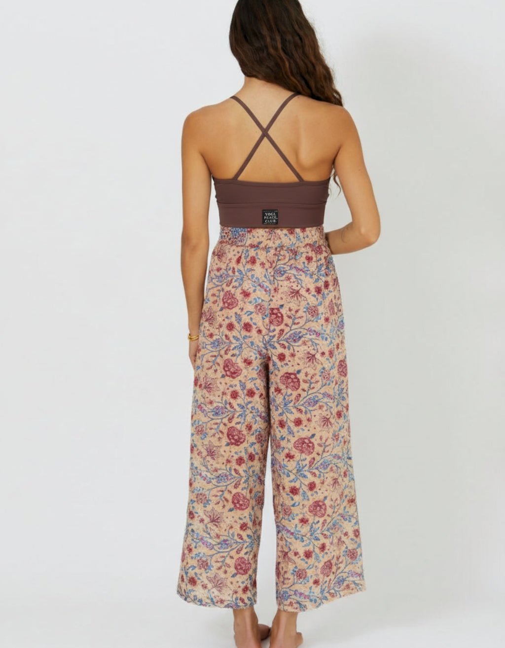 Cotton Yoga Pants - Rose - Yogi Peace Club - YOGA CLOTHING