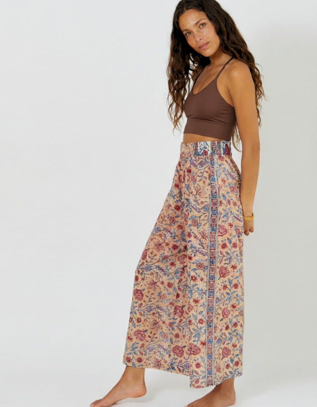 Cotton Yoga Pants - Rose - Yogi Peace Club - YOGA CLOTHING