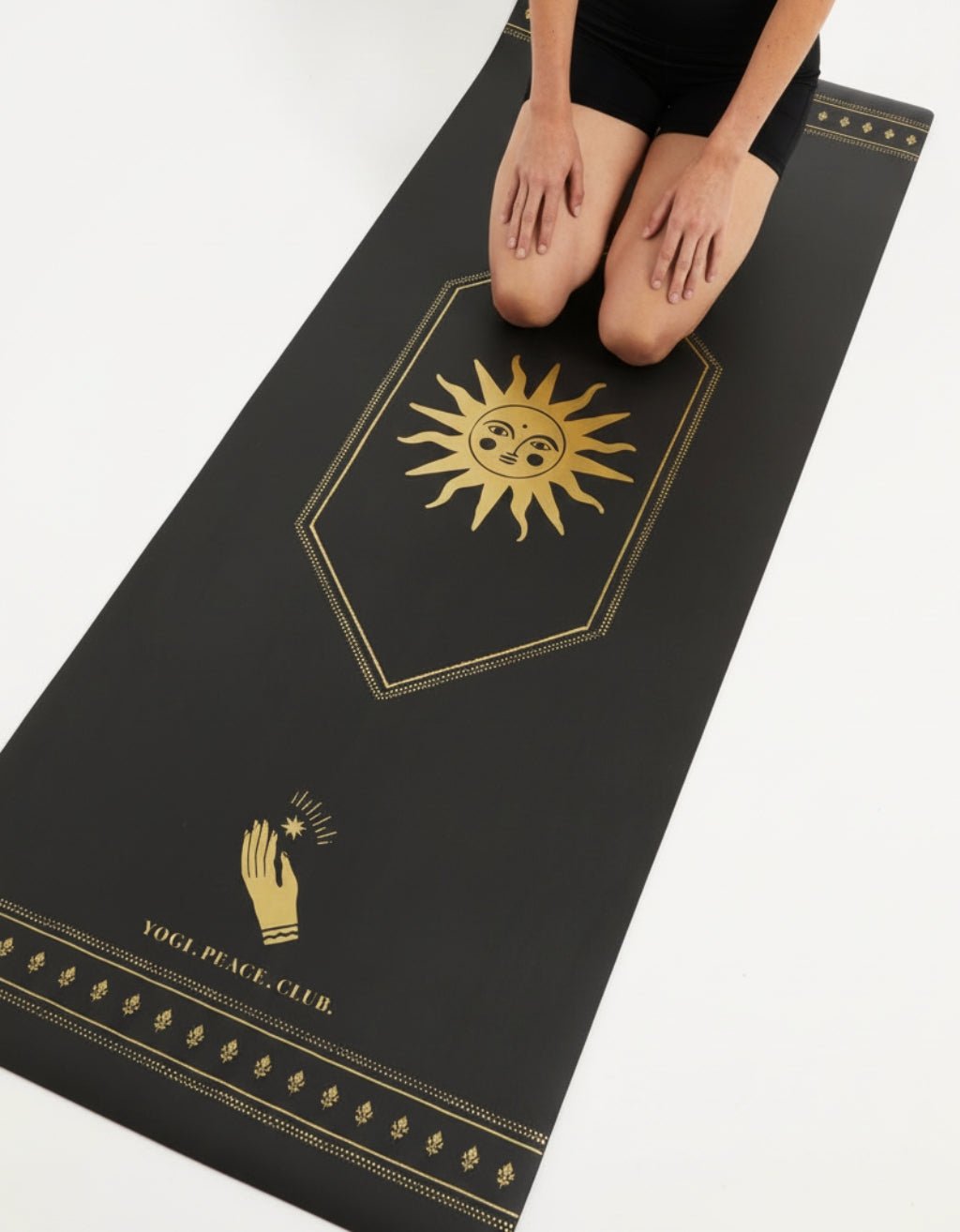 DELUXE BLACK + GOLD YOGA MAT 5 MM - Yogi Peace Club - DELUXE YOGA MAT