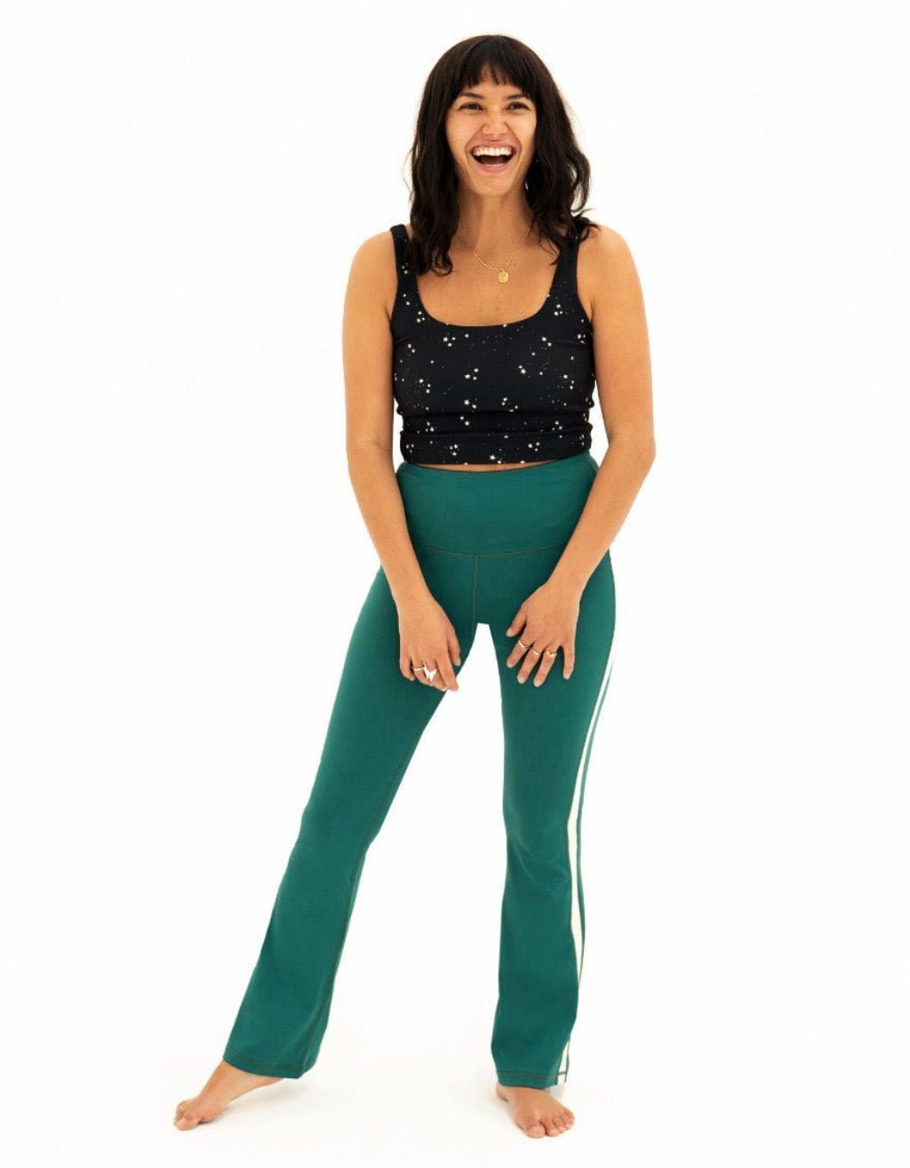 Emerald Yoga Flares - Yogi Peace Club - YOGA PANTS