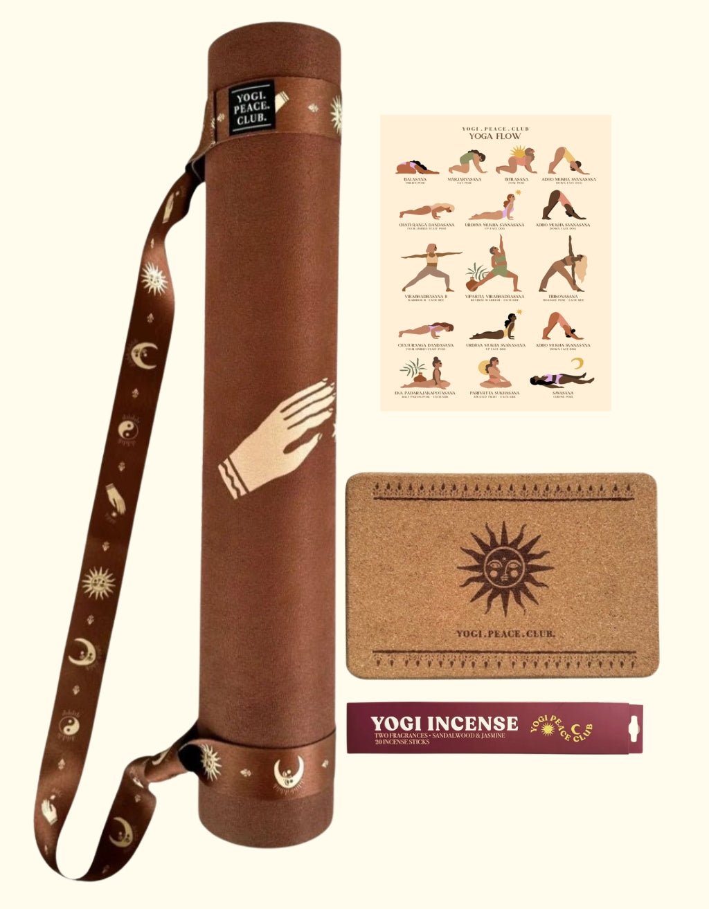 Original Yoga Mat Pack - Ceremony Cinnamon 4 mm - Yogi Peace Club - YOGA PACK
