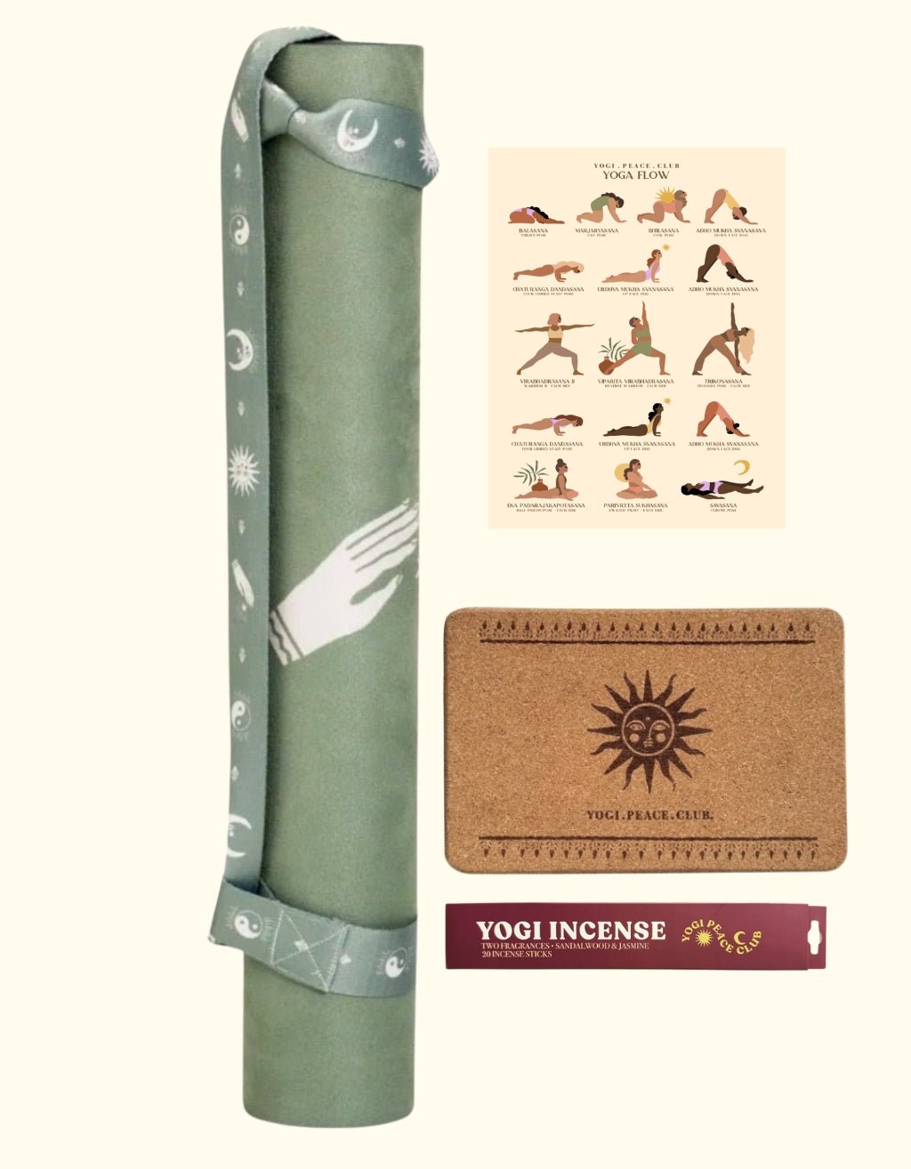 Original Yoga Mat Pack - Ceremony Sage 4 mm - Yogi Peace Club - YOGA PACK