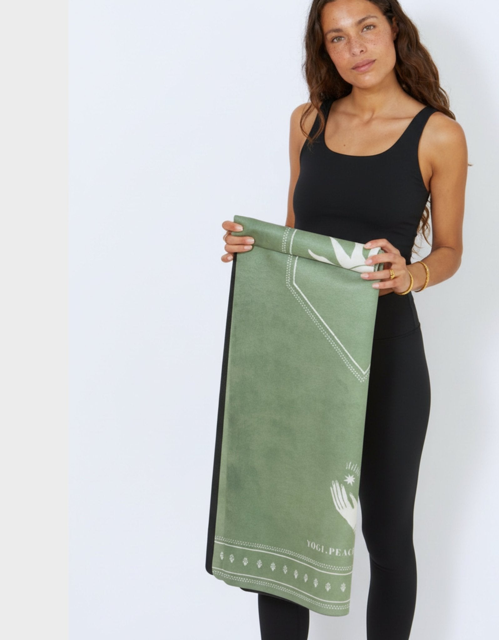 Travel Yoga Mat Ceremony Sage 1 mm - Yogi Peace Club - YOGA MAT
