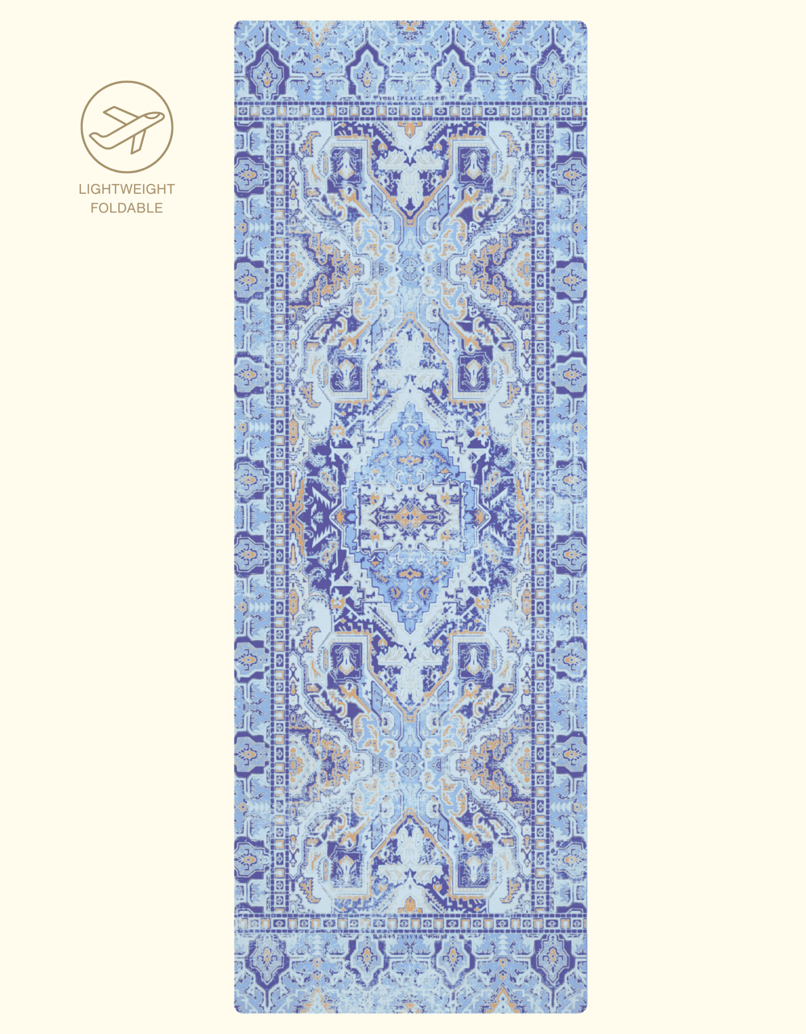 TRAVEL YOGA MAT OASIS BLUE 1 MM - Yogi Peace Club - TRAVEL YOGA MAT