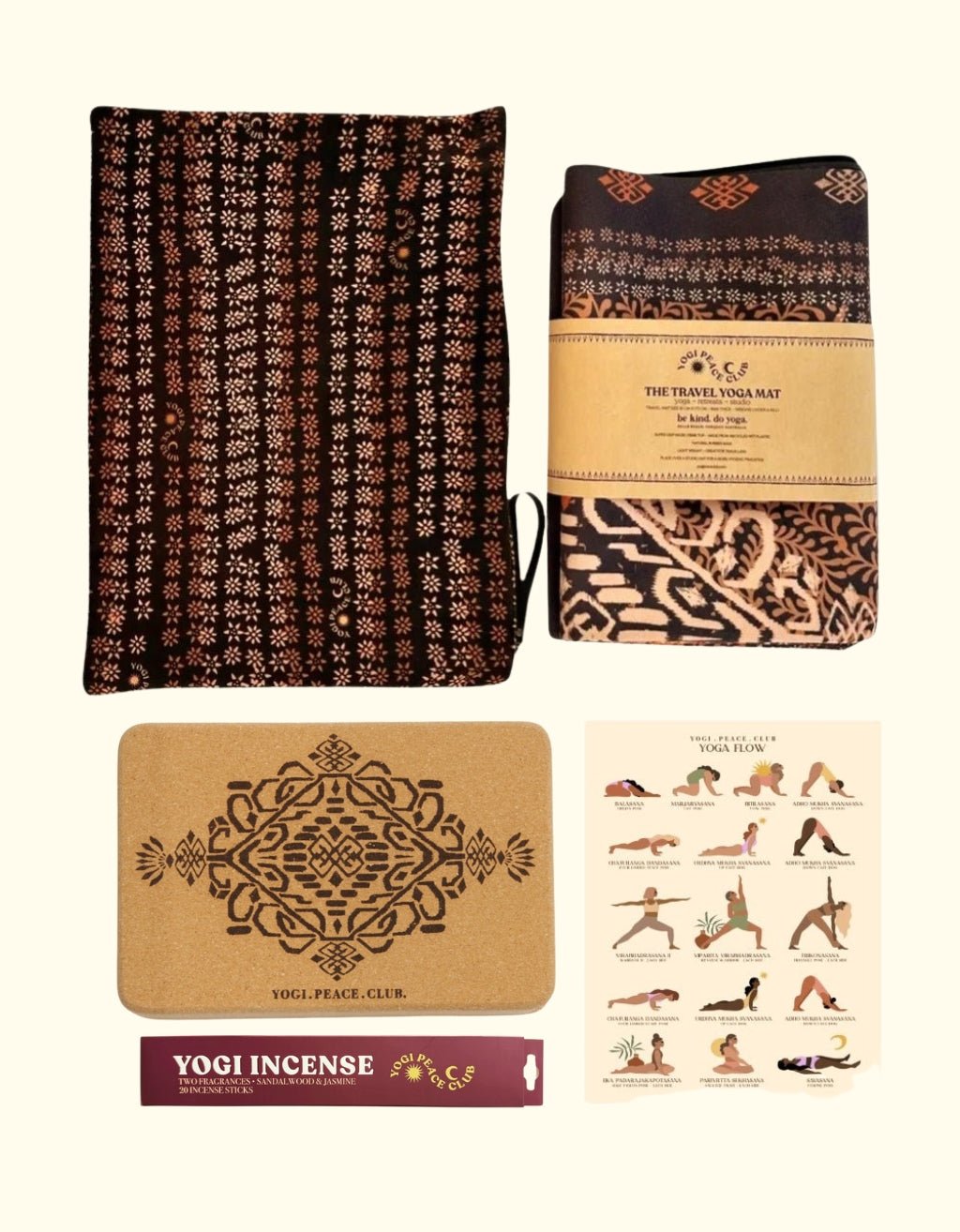 Travel Yoga Mat Pack - Nomad 1 mm - Yogi Peace Club - YOGA PACK