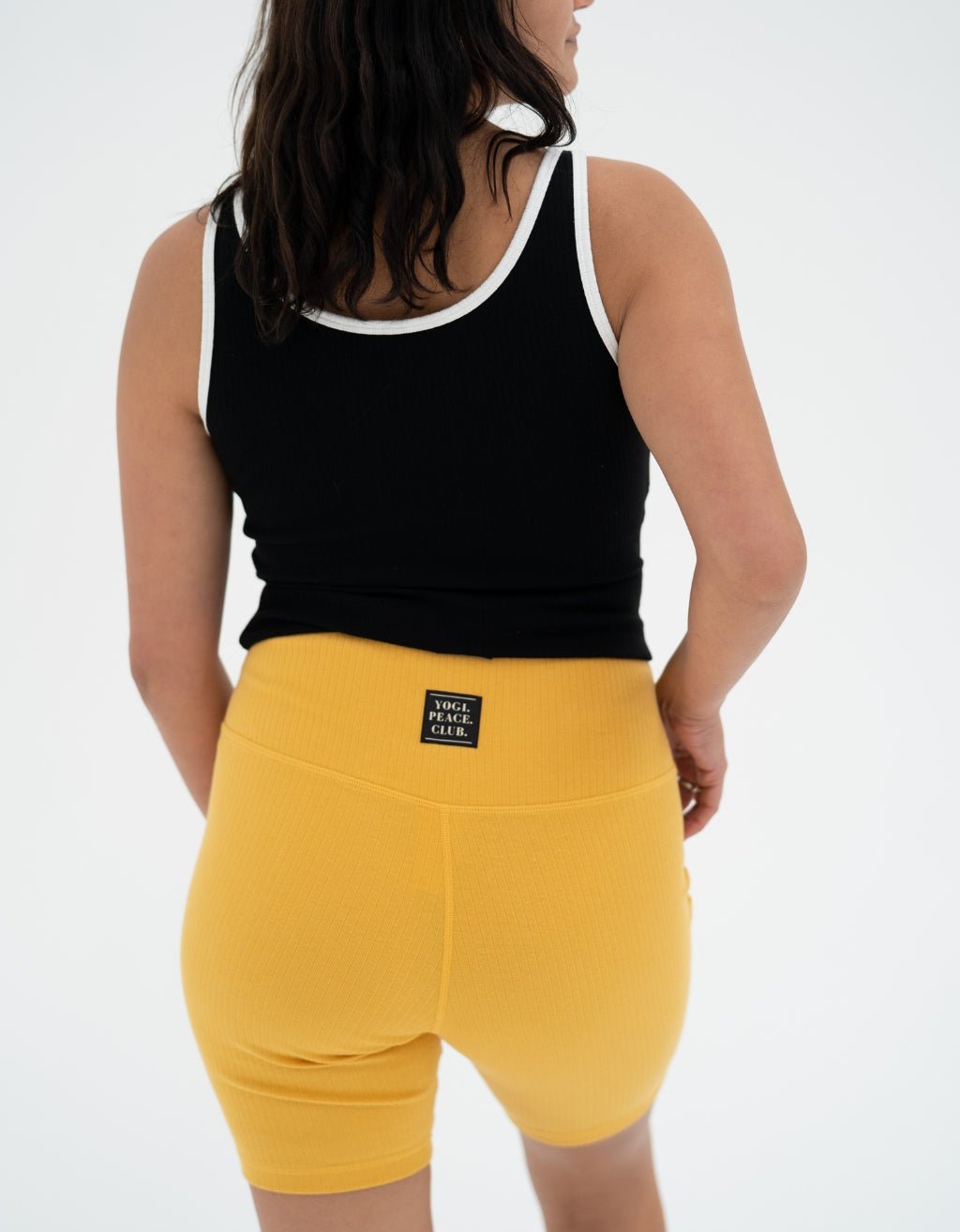 Turmeric Ribbed Cotton Shorts - FINAL SALE - Yogi Peace Club - Yoga Shorts