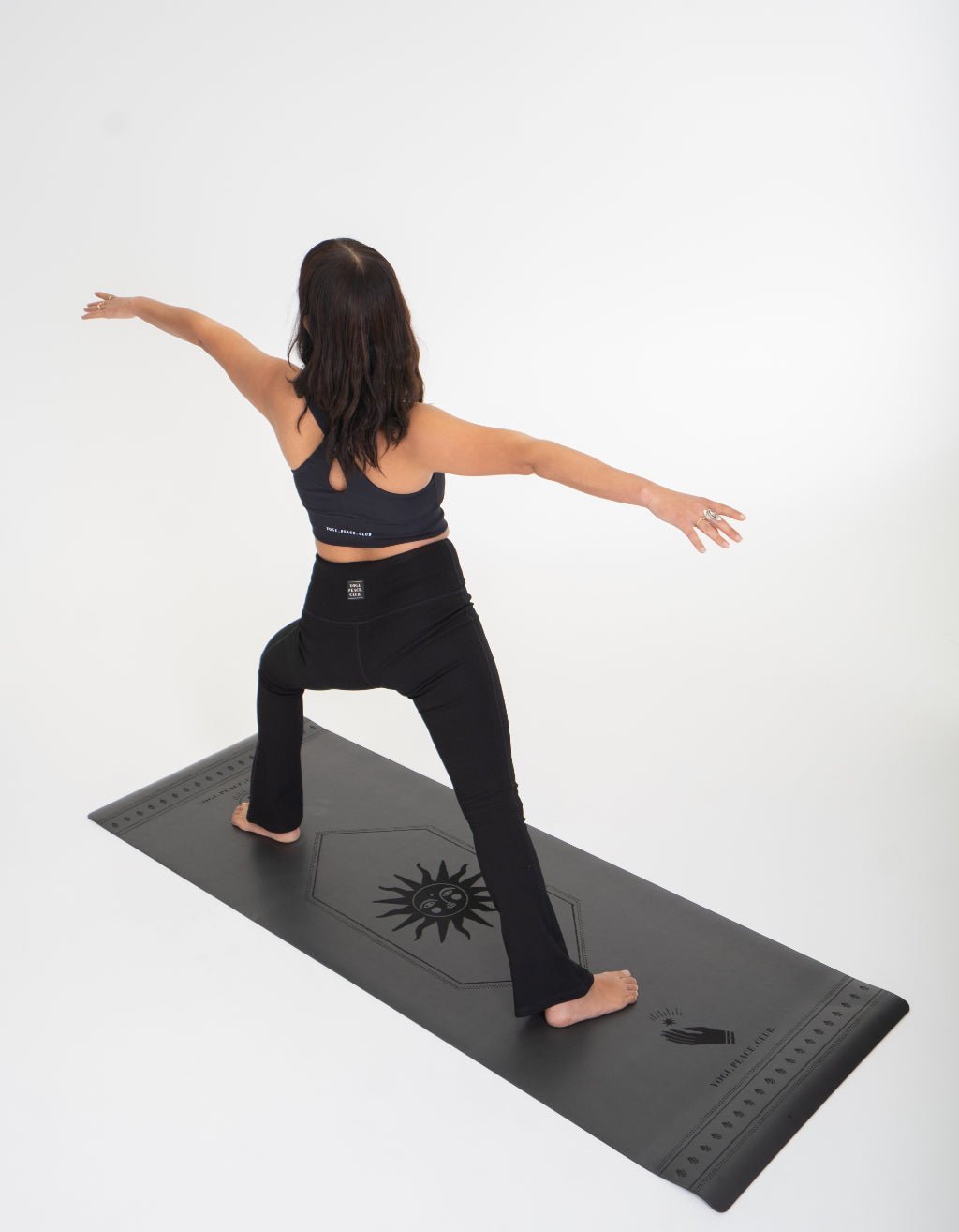 Yoga Pack - Black Deluxe Yoga Mat + Block + Strap + Incense - Yogi Peace Club - YOGA PACK