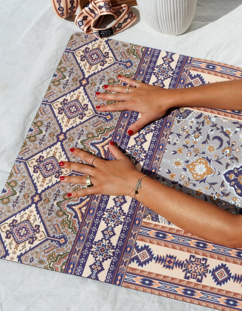 Yoga Pack - Desert Sand Yoga Mat + Block + Strap + Incense - Yogi Peace Club - Yoga Mat