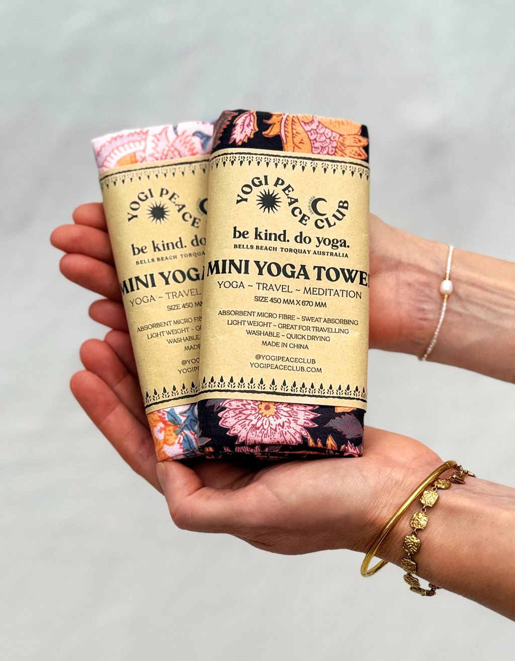 Yoga Towel 2 Pack - Floral - Yogi Peace Club - YOGA PACK
