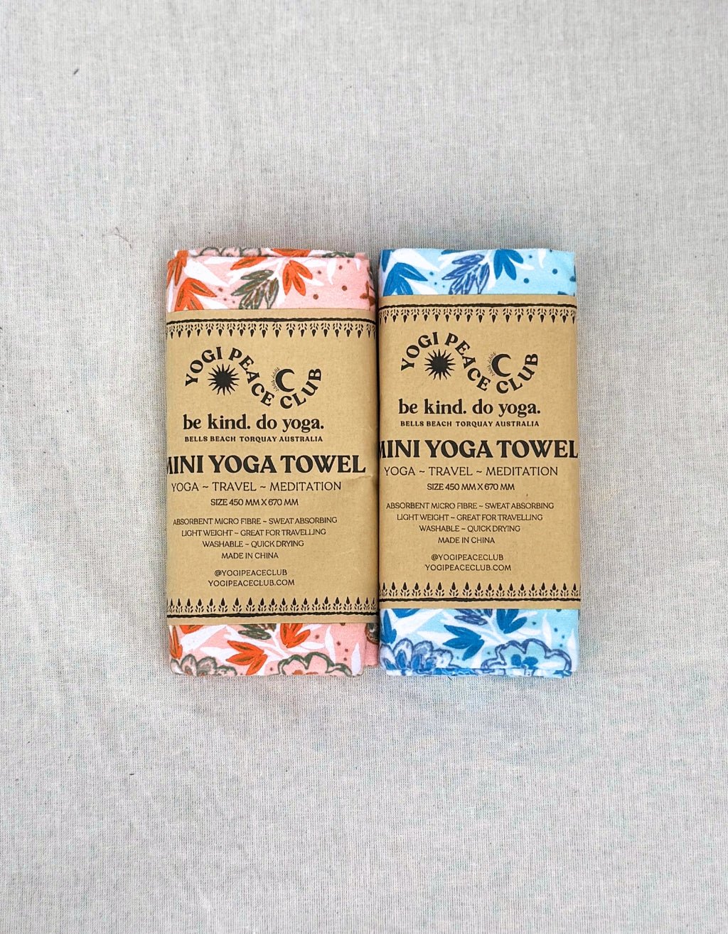Yoga Towel 2 Pack - Salty - Yogi Peace Club - YOGA PACK