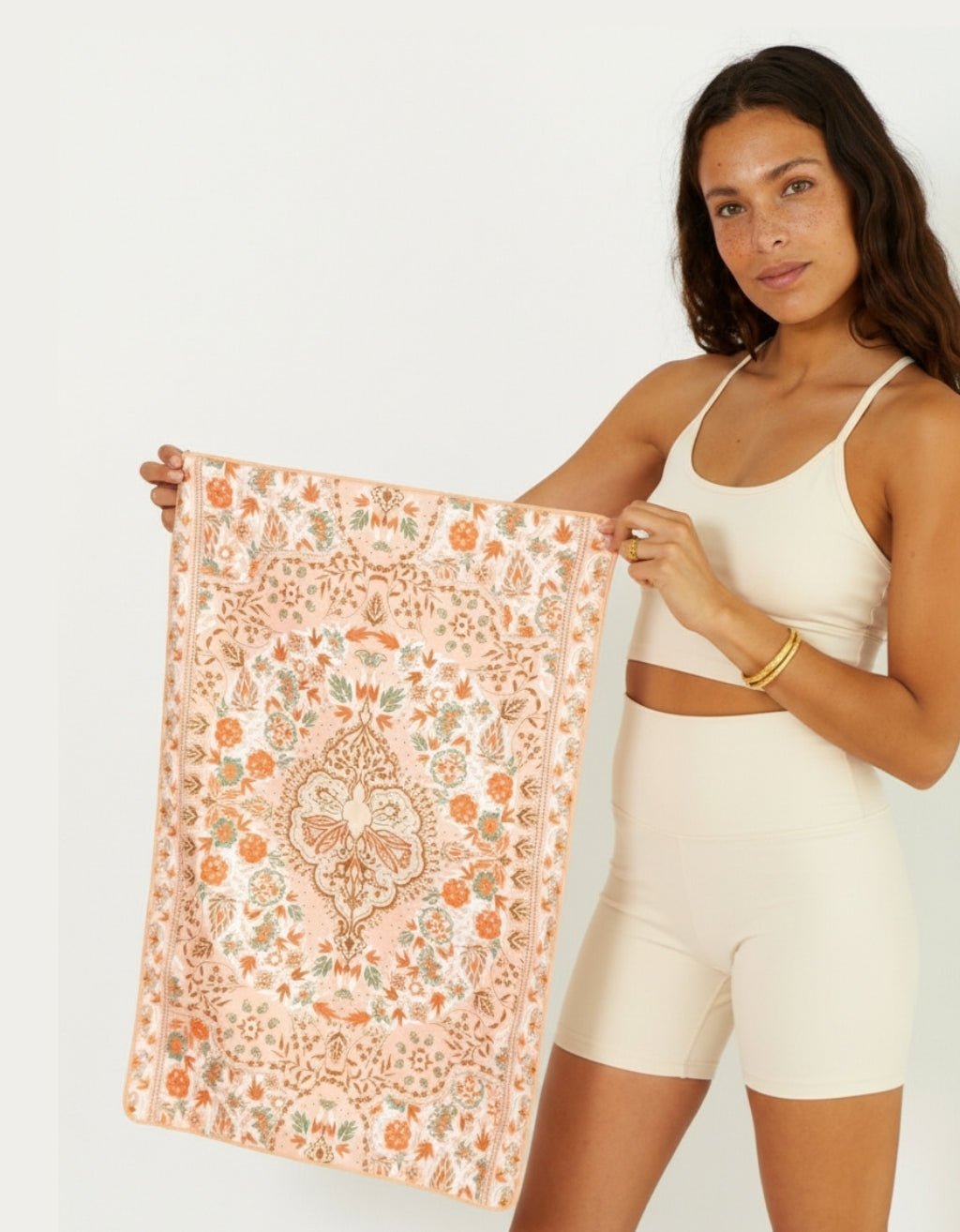 Yoga Towel + D Ring - Salty Peach - Yogi Peace Club - YOGA ACCESSORIES PACK