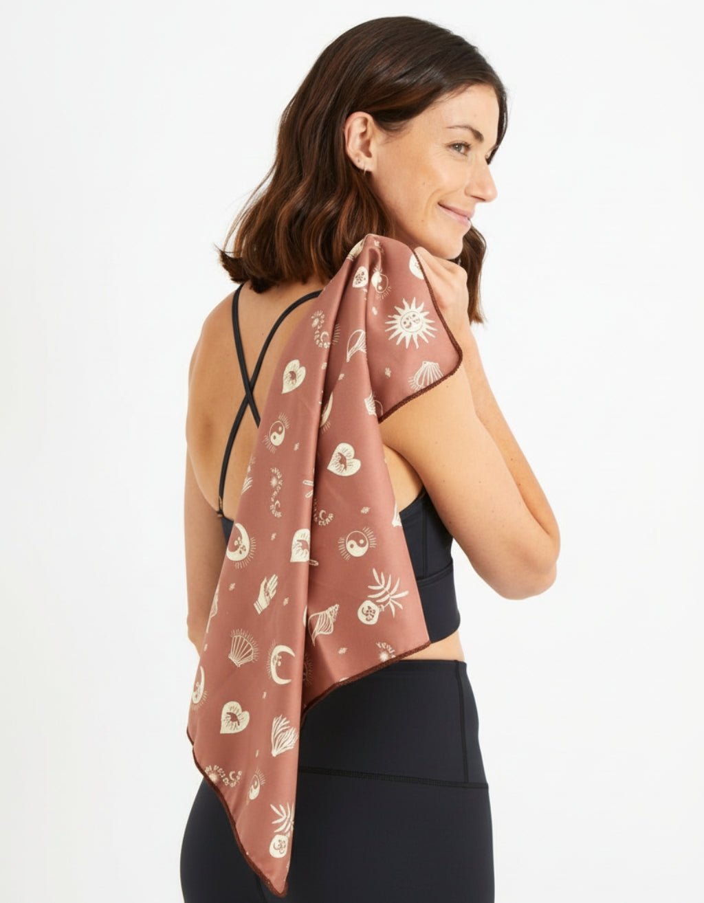 YOGA TOWEL + D - RING STRAP PACK - CINNAMON - Yogi Peace Club - YOGA ACCESSORIES PACK