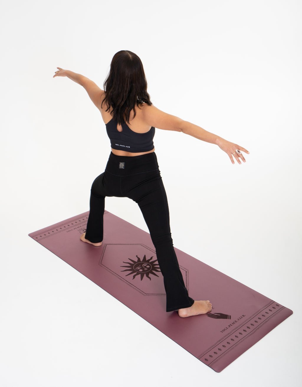 Deluxe Plum Yoga Mat + Strap - Yogi Peace Club - Yoga Mat