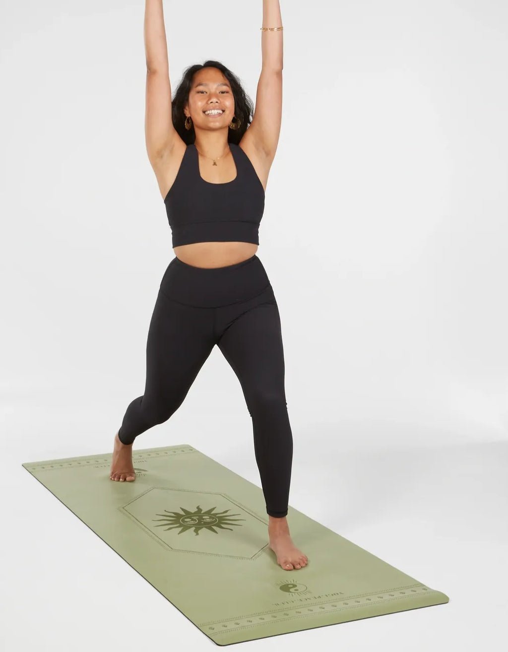 Deluxe Sage Yoga Mat + Strap - Yogi Peace Club - Yoga Mat