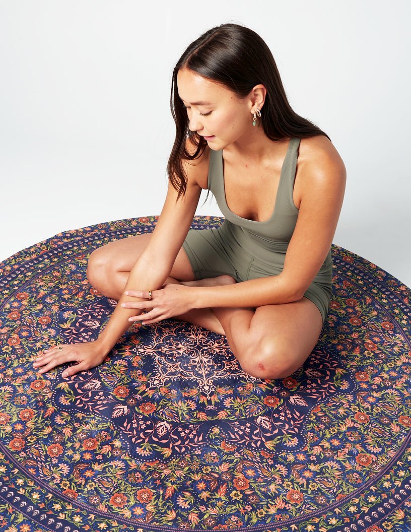 Meditation Yoga Mat - Enchanted Garden - Yogi Peace Club - ROUND YOGA MAT